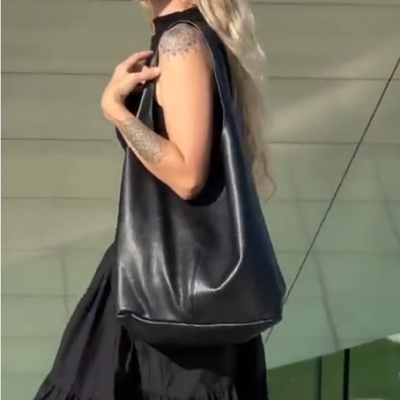 Made In Italy Boho Leather Tote Bag - Picture 8 of 9